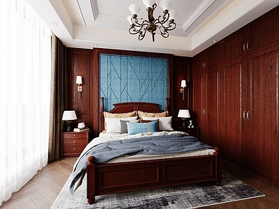 美式主卧 简美卧室 美式卧室 男孩卧室 欧式卧室 简欧卧室