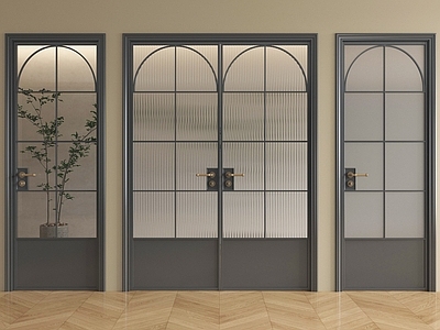 法式门组合 法式门组合 单开门 对开门 玻璃门 木门 卧室门 厨卫门