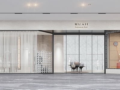 奶油风服装店 现代企业展厅 服装展示 轻奢