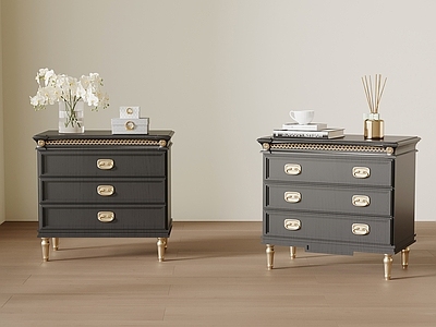 法式轻奢储物柜 床头柜