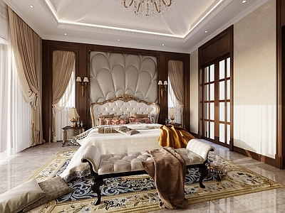 欧式古典主卧 简美卧室 美式卧室 欧式卧室 简欧卧室
