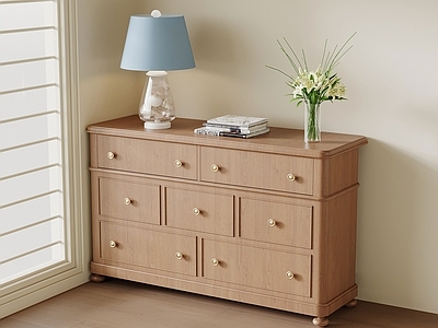 奶油风储物柜 边柜