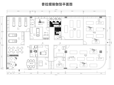 现代瑜伽馆 瑜伽馆 普拉提 施工图