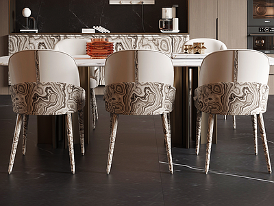 意式轻奢餐桌椅 意式餐桌椅组合 轻奢餐桌椅组合 现代餐桌椅组合