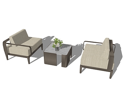 新中式沙发组合 软装外摆 休闲外摆 现代休闲坐凳组合 外摆组合