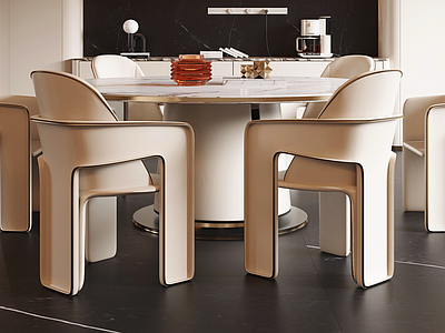 意式极简餐椅 现代轻奢餐桌椅 现代餐桌椅 意式餐桌椅