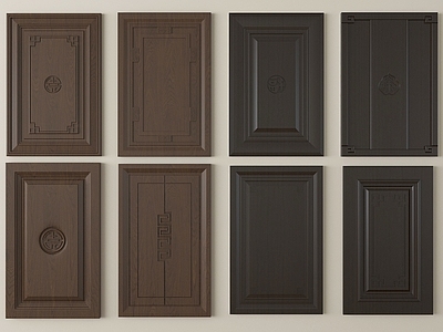 新中式护墙板 新中式柜门板门板