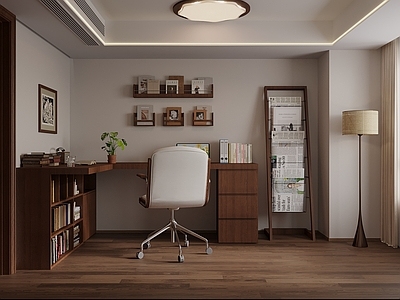 现代简约书房
