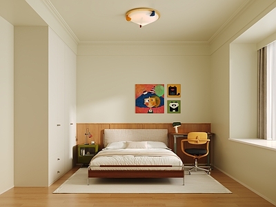 奶油风通用儿童房