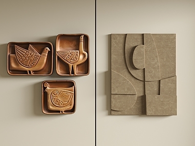 中古风挂件 现代墙饰 立体墙饰 墙饰挂件 抽象立体墙饰 墙饰组合