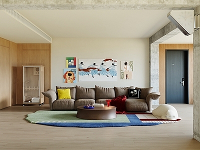 原木风家居客厅