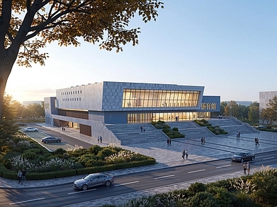 现代主义体育馆 体育 展馆 新中式 学校单体 多层公建