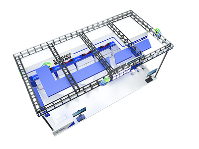 现代简约电子产品展台