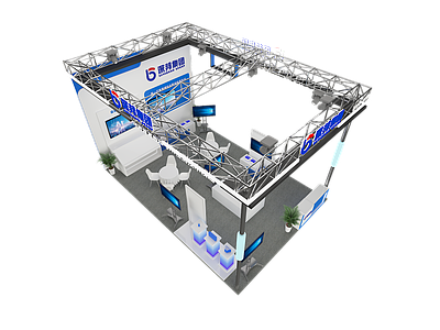 现代简约电子产品展台