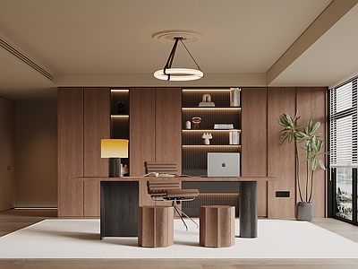 现代简约书房