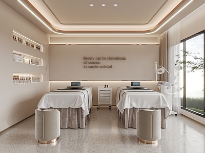 奶油风美容院 美容SPA店 美容店