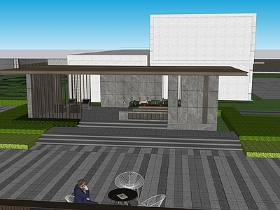 新中式售楼处建筑