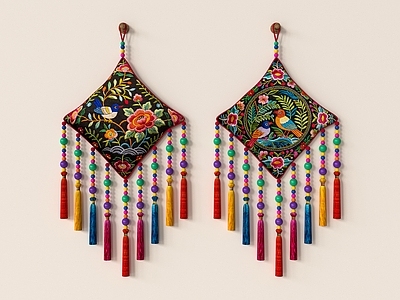 新中式挂件 刺绣挂件 民族风挂件