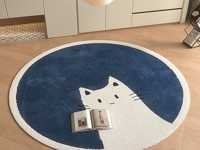 日式圆形地毯 现代圆形地毯