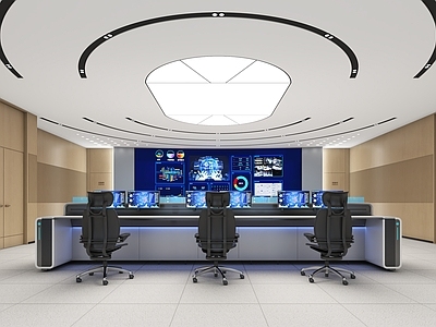 现代极简指挥中心 调度指挥中心