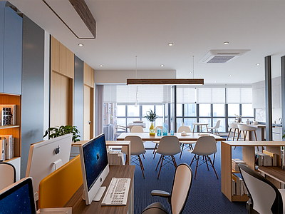 现代简约办公室 现代办公室