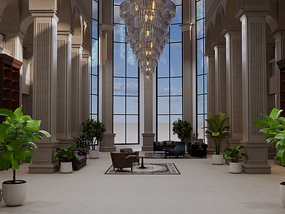 欧式古典酒店大堂