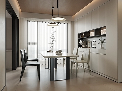 奶油风家居餐厅