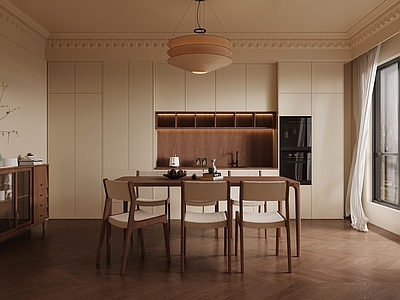 奶油风家居餐厅