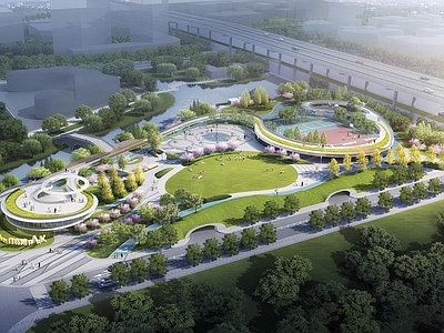 现代主义体育公园 公园 主题公园 管理配套用房 健身公园