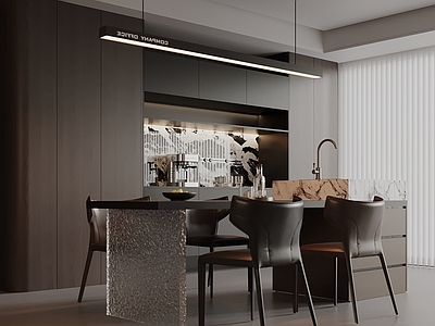 意式极简圆桌餐厅