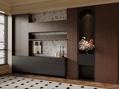 现代复古风酒柜