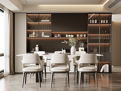 现代简约别墅餐厅