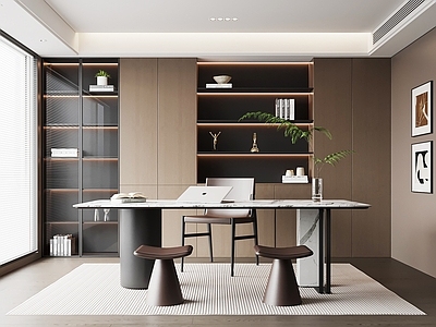 现代简约书房