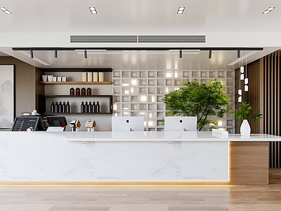 现代前台 前台  风格 咖啡厅