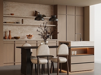 侘寂风岛台餐厅