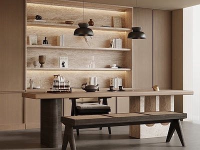 侘寂开放式书房