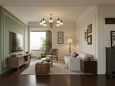 法式家居客厅 轻法式客厅 客厅 客厅