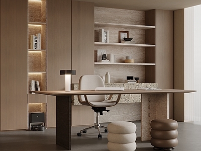意式极简书房