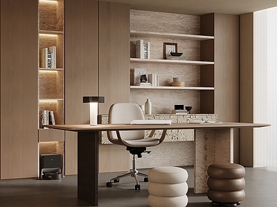 意式极简书房