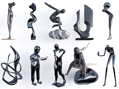 现代雕塑摆件 货架 货柜 文创展架 烟酒展示架