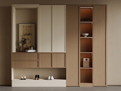 新中式玄关 鞋柜