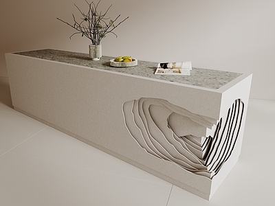 极简前台 现代吧台接待台