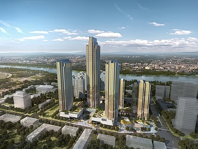 现代主义商业综合体 办公楼 超高层