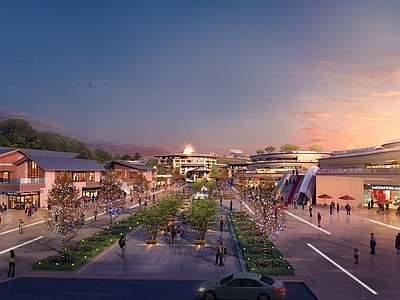 现代主义商业综合体 商业综合体 民宿 商业