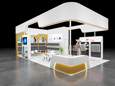 现代简约服装展台