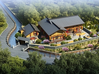 新中式古建 农家小院 农家乐