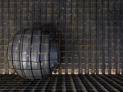 工业复古风砖 黑色波浪纹理瓦