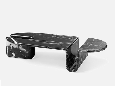 意式极简茶几 石材茶几 异形茶几