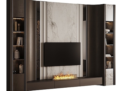 意式轻奢电视背景墙