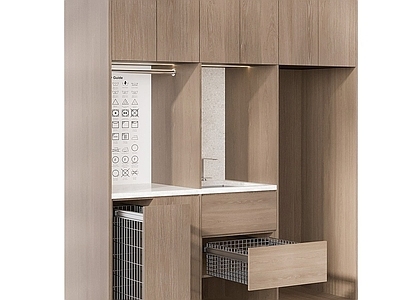 现代简约洗衣机柜